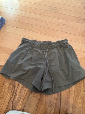 lululemon athletica Olive Green Drawstring Athletic Shorts
